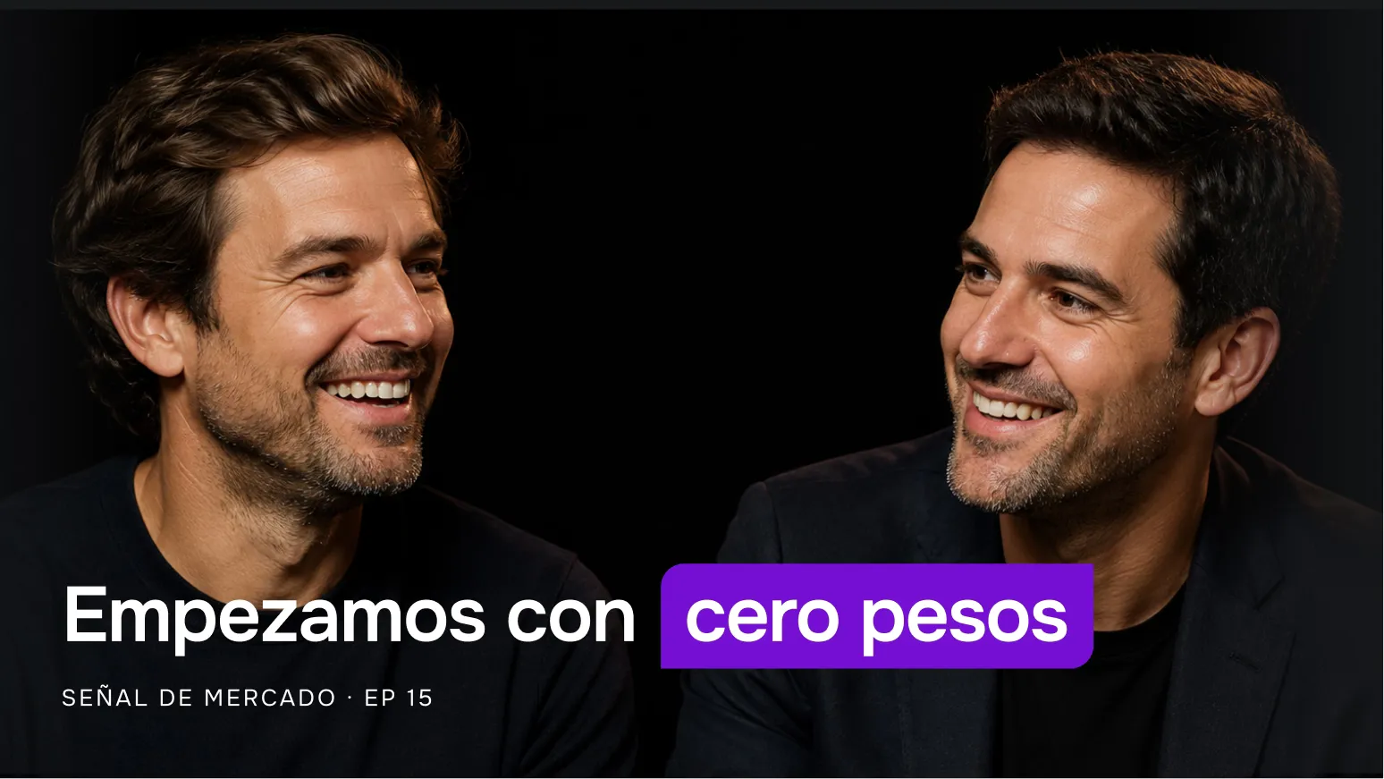 Miniatura de Señal de Mercado EP 15, «Empezamos con cero pesos», con los conductores en el set